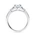 Alexandria trilogy round cut Diamond 18k white gold