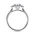 Rosa vintage round cut Diamond 18k white gold