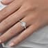 Rossetti halo round cut Diamond 18k white gold