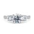 Lisbon trilogy round cut Diamond 18k white gold