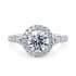 Battersea halo round cut Diamond 18k white gold