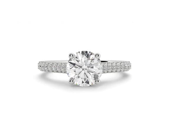 Bloomsbury vintage round cut Diamond 18k white gold