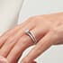 Valentine diamond band round cut Diamond 18k white gold