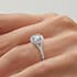 Battersea halo round cut Diamond 18k white gold