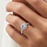 Battersea halo round cut Diamond 18k white gold