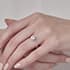 Grace solitaire round cut Diamond 18k white gold