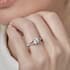 Oxford diamond band round cut Diamond 18k white gold