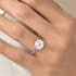 Minerva halo round cut Diamond 18k white gold