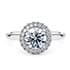 Cassia halo round cut Diamond 18k white gold