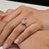 Zelda halo emerald cut Diamond 18k white gold