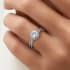 Bellatrix halo round cut Diamond 18k white gold