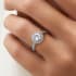 Medici halo round cut Diamond 18k white gold