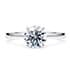 Delicacy solitaire round cut Diamond 18k white gold