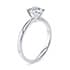 Delicacy solitaire round cut Diamond 18k white gold