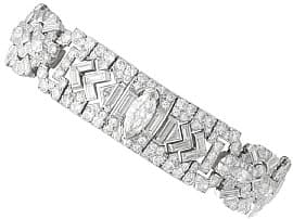 14.31ct Diamond and Platinum Statement Bracelet - Antique Circa 1925