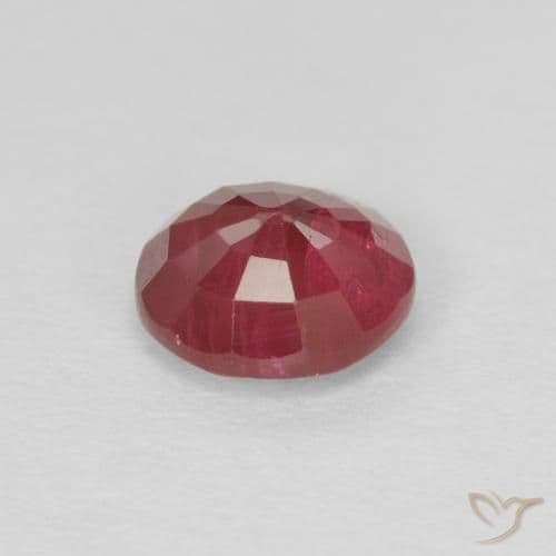 0.87ct Natural Red Ruby, Round Cut, 5.62 mm