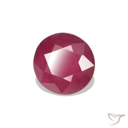 0.83ct Natural Red Ruby, Round Cut, 5.43 mm