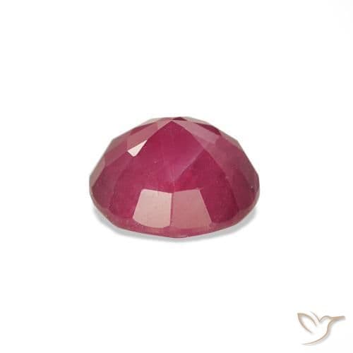0.83ct Natural Red Ruby, Round Cut, 5.43 mm