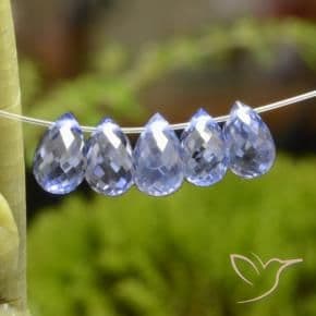 3.42ct Natural Intense Blue Sapphire, Briolette, 5.6x3.7 mm