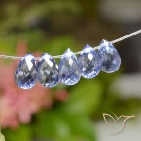 3.42ct Natural Intense Blue Sapphire, Briolette, 5.6x3.7 mm