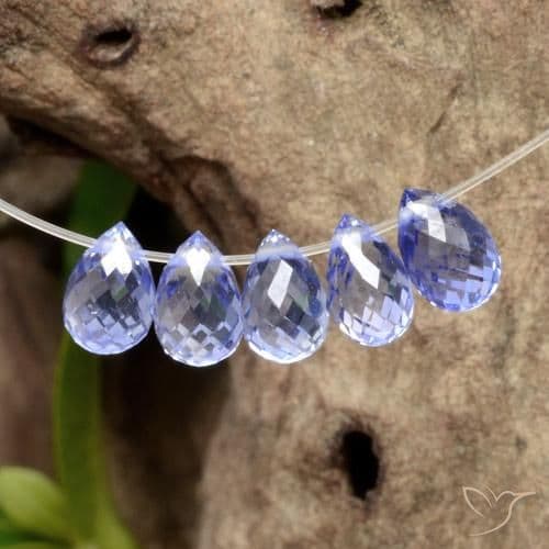 2.03ct Natural Intense Blue Sapphire, Briolette, 4.8x3.2 mm