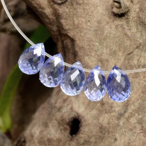 2.03ct Natural Intense Blue Sapphire, Briolette, 4.8x3.2 mm