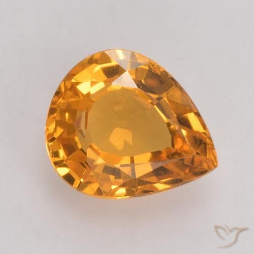 2.78ct Natural Golden Sapphire, Pear Shape, 6x5 mm