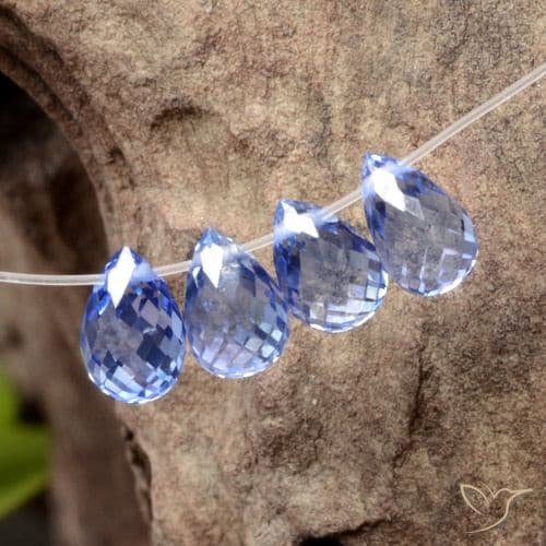 2.33ct Natural Violet Blue Sapphire, Briolette, 5.4x3.6 mm