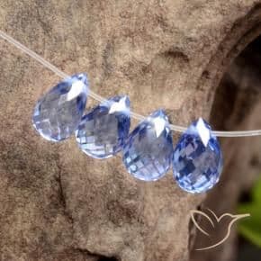 2.33ct Natural Violet Blue Sapphire, Briolette, 5.4x3.6 mm