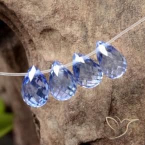 2.33ct Natural Violet Blue Sapphire, Briolette, 5.4x3.6 mm