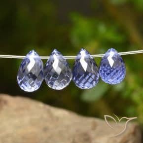 2.39ct Natural Deep Blue Sapphire, Briolette, 5.2x3.7 mm