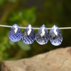 2.39ct Natural Deep Blue Sapphire, Briolette, 5.2x3.7 mm