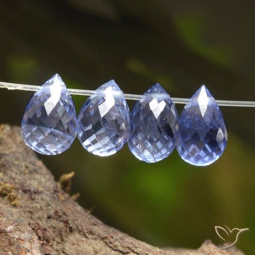 2.33ct Natural Violet Blue Sapphire, Briolette, 5.4x3.6 mm