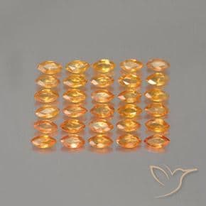 2.72ct Natural Bright Orange Sapphire, Marquise, 4x2.1 mm