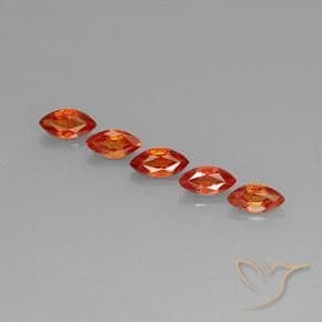 2.58ct Natural Medium Orange Sapphire, Marquise, 6.8x3.5 mm