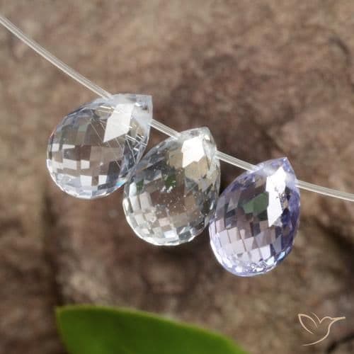 2.85ct Natural Multicolor Sapphire, Briolette, 6.2x4.2 mm