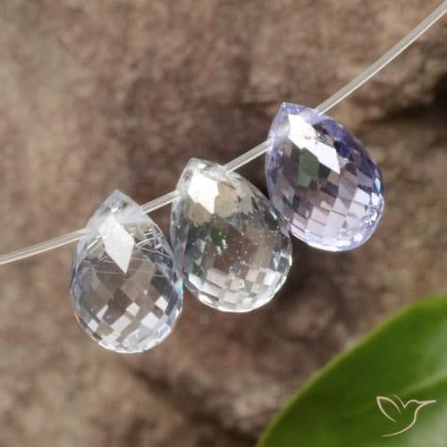 2.85ct Natural Multicolor Sapphire, Briolette, 6.2x4.2 mm