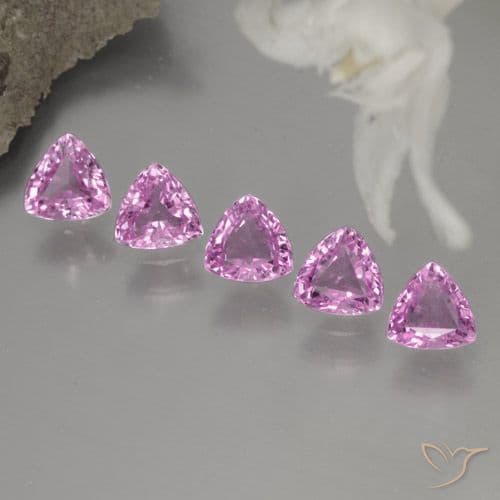 1.15ct Natural Light Pink Sapphire, Baguette, 3.2x2.1 mm