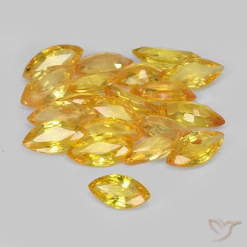 3.18ct Natural Medium Golden Sapphire, Marquise, 5.1x2.6 mm