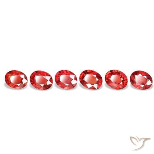 1.85ct Natural Bright Red Sapphire, Oval Cut, 4.4x3.6 mm