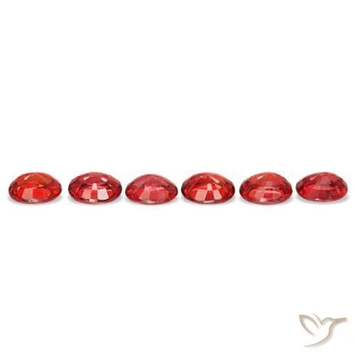 1.85ct Natural Bright Red Sapphire, Oval Cut, 4.4x3.6 mm
