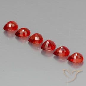 2.40ct Natural Bright Red Sapphire, Pear Shape, 4.6x3.7 mm