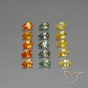 4.75ct Natural Multicolor Sapphire, Pear Shape, 6.1x4.2 mm