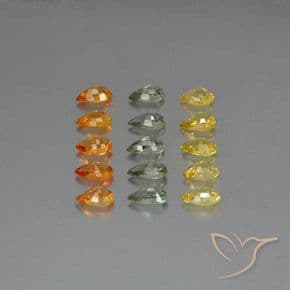 4.32ct Natural Multicolor Sapphire, Pear Shape, 5.1x3.1 mm