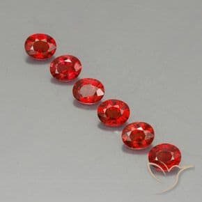 2.60ct Natural Bright Red Sapphire, Oval Cut, 4.6x3.7 mm