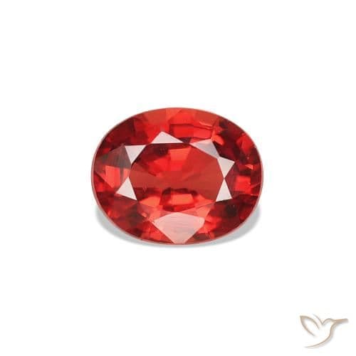 2.60ct Natural Bright Red Sapphire, Oval Cut, 4.6x3.7 mm
