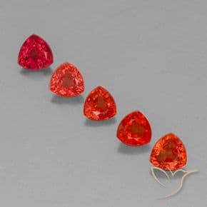 1.03ct Natural Bright Red Sapphire, Trillion, 4.2x4.1 mm