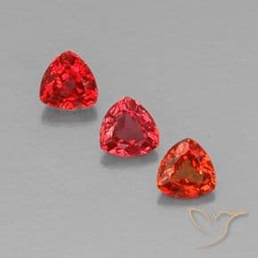 1.03ct Natural Bright Red Sapphire, Trillion, 4.2x4.1 mm