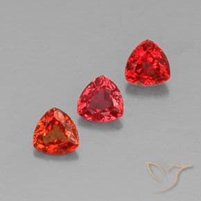 1.03ct Natural Bright Red Sapphire, Trillion, 4.2x4.1 mm