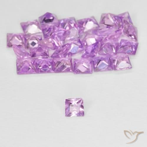 2.57ct Natural Light Purple Sapphire, Square, 2.5x2.4 mm